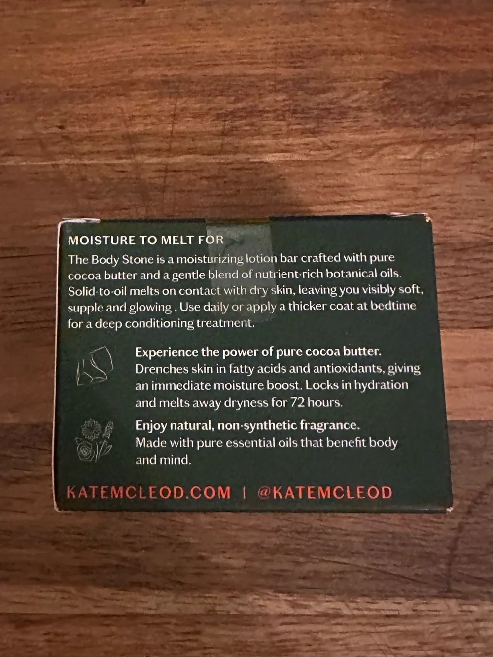 Kate McLeod set of 2 mini lotion bars NEW